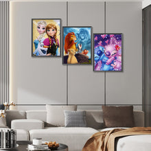 Load image into Gallery viewer, 3pcs Round Diamond Painting Set - Cartoon (30*40CM)