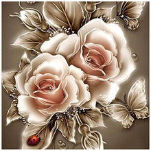 Load image into Gallery viewer, 3pcsRound Diamond Painting Set - Flowers and plants (30*30CM)