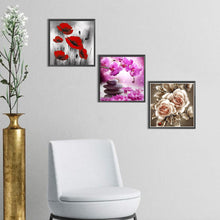 Load image into Gallery viewer, 3pcsRound Diamond Painting Set - Flowers and plants (30*30CM)
