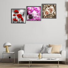 Load image into Gallery viewer, 3pcsRound Diamond Painting Set - Flowers and plants (30*30CM)