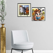 Load image into Gallery viewer, 2pcsRound Diamond Painting Set - Animal (30*30CM)