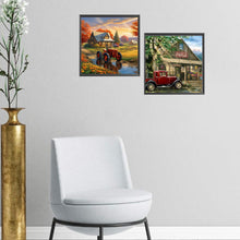 Load image into Gallery viewer, 2pcsRound Diamond Painting Set - Landscape (30*30CM)