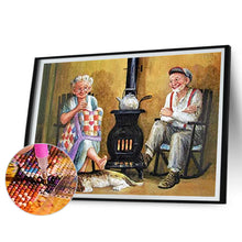 Load image into Gallery viewer, 2pcs Round Diamond Painting Set - Old man (40*30CM)