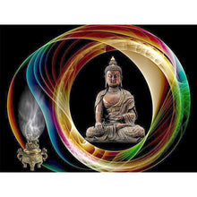 Load image into Gallery viewer, 2pcs Round Diamond Painting Set - Buddha statue (40*30CM)