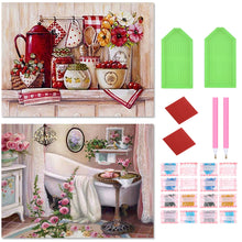 Load image into Gallery viewer, 2pcs Round Diamond Painting Set - Home (40*30CM)