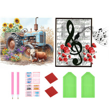 Load image into Gallery viewer, 2pcs Round Diamond Painting Set - Abstract (35*35CM)