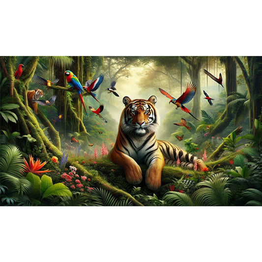AB Diamond Painting - Full Round - Forest animal (70*40CM)