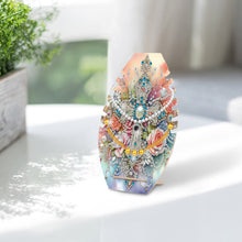 Load image into Gallery viewer, DIY Diamond Painting Wooden Necklace Display Stand Holder (Cross Flowers B)