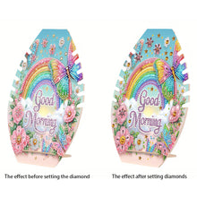 Load image into Gallery viewer, DIY Diamond Painting Wooden Necklace Display Stand Holder (Rainbow Flowers)
