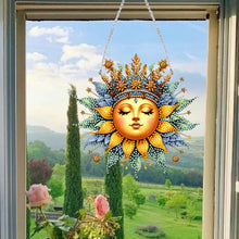 Load image into Gallery viewer, Acrylic Diamond Painting Hanging Pendant Diamond Art Home Decor (Sun Girl)