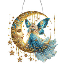 Load image into Gallery viewer, Acrylic Moonlight Goddess Diamond Art Hanging Pendant for Garden Window Decor(C)