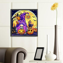 Load image into Gallery viewer, Diamond Painting - Full Round - Halloween moon gnome (40*40CM)