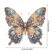 Load image into Gallery viewer, Acrylic Special Shaped Yellow Blue Butterfly Diamond Painting Hanging Decoration