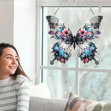 Load image into Gallery viewer, Acrylic Special Shaped Black Gray Butterfly Diamond Painting Hanging Decorations