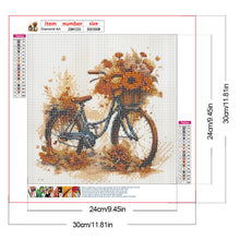 Load image into Gallery viewer, Diamond Painting - Full Round - Vintage bicycle bouquet (30*30CM)