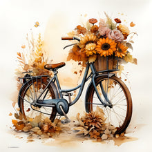 Load image into Gallery viewer, Diamond Painting - Full Round - Vintage bicycle bouquet (30*30CM)