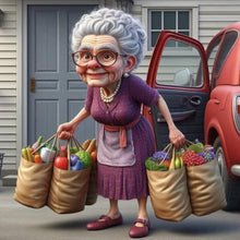 Load image into Gallery viewer, Diamond Painting - Full Round - Hardworking old lady (40*40CM)