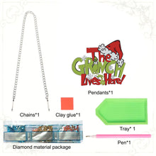 Load image into Gallery viewer, Acrylic Christmas Diamond Art Painting Hanging Ornament Kit for Home Wall Decor