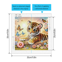 Load image into Gallery viewer, Diamond Painting - Partial Special Shaped - Tiger (30*30CM)
