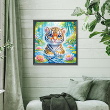 Load image into Gallery viewer, Diamond Painting - Partial Special Shaped - Tiger (30*30CM)