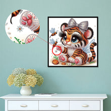 Load image into Gallery viewer, Diamond Painting - Partial Special Shaped - Tiger (30*30CM)