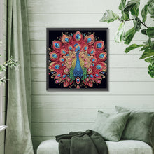 Load image into Gallery viewer, Diamond Painting - Partial Special Shaped - Peacock (40*40CM)