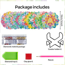 Load image into Gallery viewer, 8Pcs Wooden Mandala Diamond Painting Coasters for Art Craft for Home Office