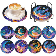 Load image into Gallery viewer, 8Pcs Wooden Night Sky Diamond Painting Coasters for Art Craft for Home Office