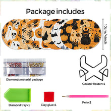 Load image into Gallery viewer, 8Pcs Wooden Halloween Diamond Painting Coasters for Art Craft for Home Office