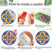 Load image into Gallery viewer, 6Pcs Wooden Pattern Diamond Painting Coasters for Art Craft for Home Office