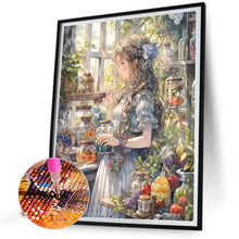 Load image into Gallery viewer, AB Diamond Painting - Full Round - Girl in the flower house (40*50CM)