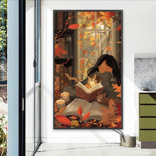 Load image into Gallery viewer, AB Diamond Painting - Full Round - Reading by the window Girl (40*70CM)