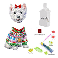Load image into Gallery viewer, Xmas Acrylic Shaking Head French Bulldog 5D DIY Diamond Art Tabletop Decorations