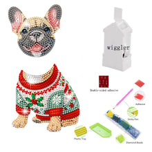 Load image into Gallery viewer, Xmas Acrylic Shaking Head French Bulldog 5D DIY Diamond Art Tabletop Decorations