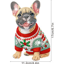 Load image into Gallery viewer, Xmas Acrylic Shaking Head French Bulldog 5D DIY Diamond Art Tabletop Decorations