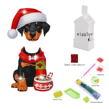 Load image into Gallery viewer, Xmas Acrylic Shaking Head French Bulldog 5D DIY Diamond Art Tabletop Decorations