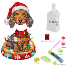 Load image into Gallery viewer, Xmas Acrylic Shaking Head French Bulldog 5D DIY Diamond Art Tabletop Decorations