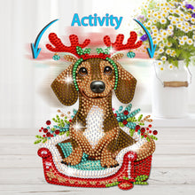 Load image into Gallery viewer, Xmas Acrylic Shaking Head French Bulldog 5D DIY Diamond Art Tabletop Decorations
