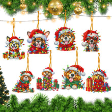 Load image into Gallery viewer, 8Pcs Acrylic Special Shaped Christmas Theme Diamond Painting Hanging Decorations