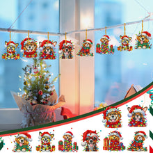 Load image into Gallery viewer, 8Pcs Acrylic Special Shaped Christmas Theme Diamond Painting Hanging Decorations