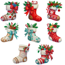 Load image into Gallery viewer, 8Pcs Acrylic Special Shaped Christmas Theme Diamond Painting Hanging Decorations