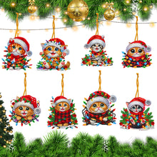 Load image into Gallery viewer, 8Pcs Acrylic Special Shaped Christmas Theme Diamond Painting Hanging Decorations