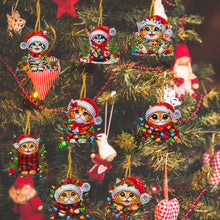 Load image into Gallery viewer, 8Pcs Acrylic Special Shaped Christmas Theme Diamond Painting Hanging Decorations