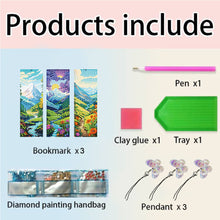 Load image into Gallery viewer, 3Pcs Special Shaped Valley Flowers Diamond Painting Bookmark Making Kit Decor