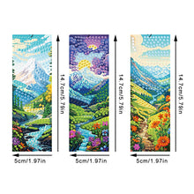 Load image into Gallery viewer, 3Pcs Special Shaped Valley Flowers Diamond Painting Bookmark Making Kit Decor