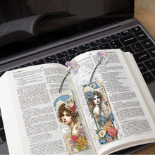 Load image into Gallery viewer, 3Pcs Special Shaped Retro Girl Diamond Painting Bookmark Making Kit Decoration
