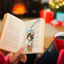 Load image into Gallery viewer, 3Pcs Special Shaped Retro Girl Diamond Painting Bookmark Making Kit Decoration