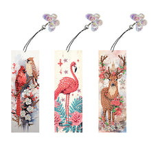 Load image into Gallery viewer, 3Pcs Special Shaped Animals DIY Diamond Painting Bookmark Making Kit Decoration