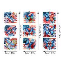 Load image into Gallery viewer, 3Pcs Special Shaped Butterfly Dragonfly DIY Diamond Painting Bookmark Making Kit