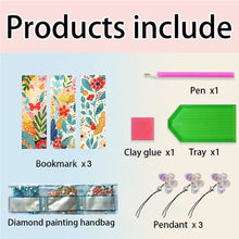 Load image into Gallery viewer, 3Pcs Special Shaped Simple Patterns Diamond Painting Bookmark Making Kit Decor